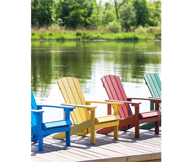 Conforama Silla De Jardín Amarilla ADIRONDACK