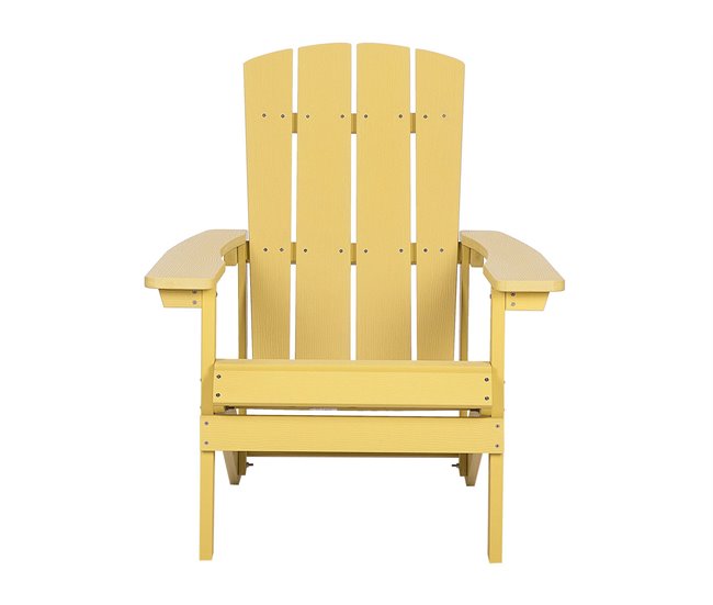 Conforama Silla De Jardín Amarilla ADIRONDACK