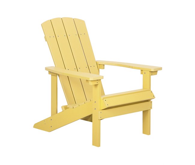Conforama Silla de jardín amarilla ADIRONDACK