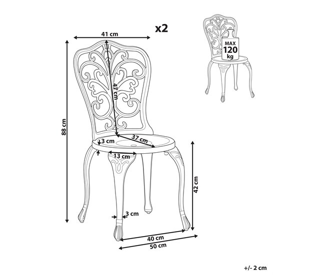 Conforama Silla De Jardín Blanco TRIORA