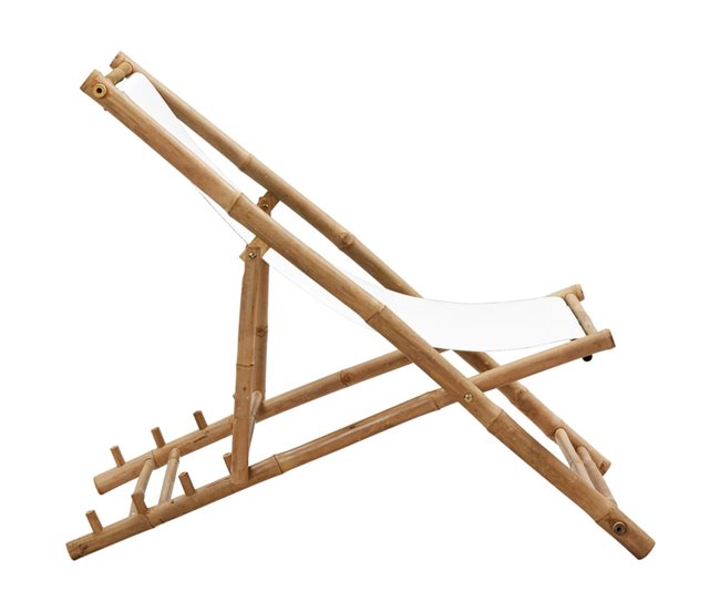 Conforama Silla De Jardin De Bambú Y Lona