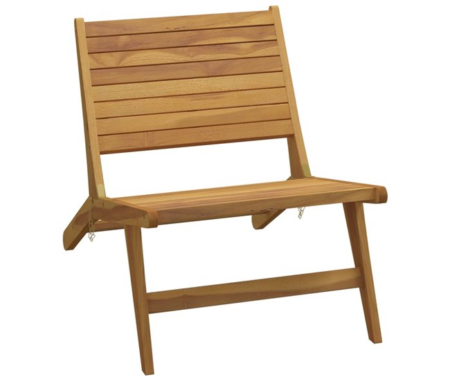 Conforama Silla de jardin de madera maciza de teca