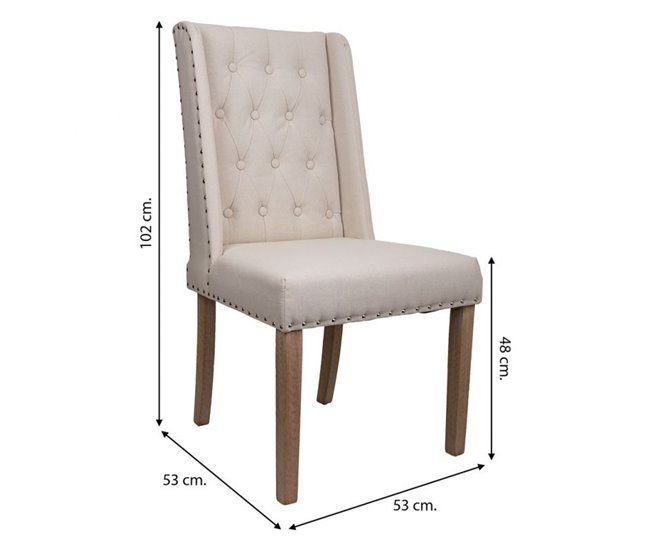 Conforama Silla De Madera Acolchada 102x53x53 Cm