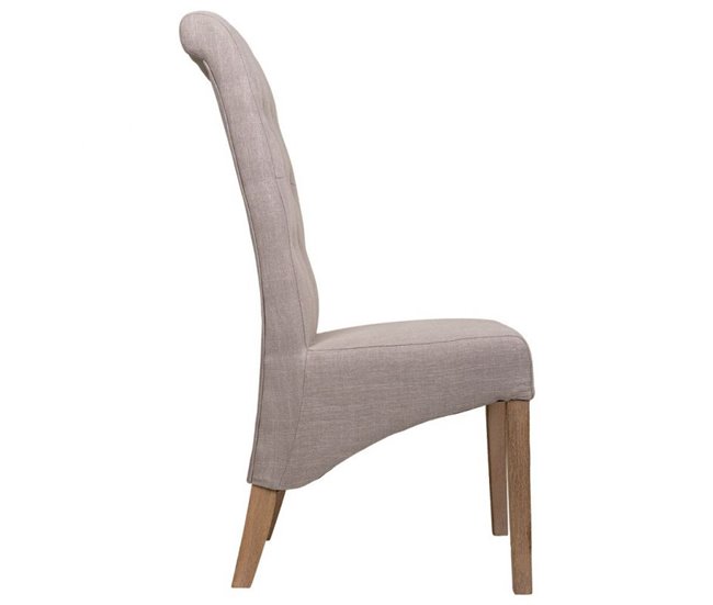 Conforama Silla De Madera Tapizada