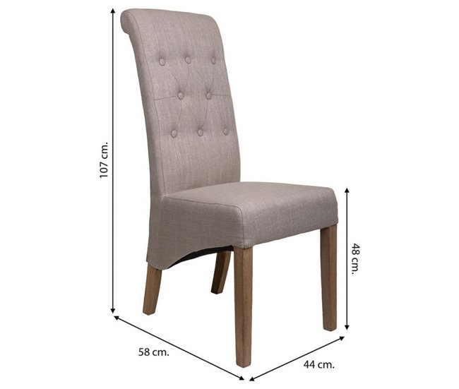 Conforama Silla De Madera Tapizada
