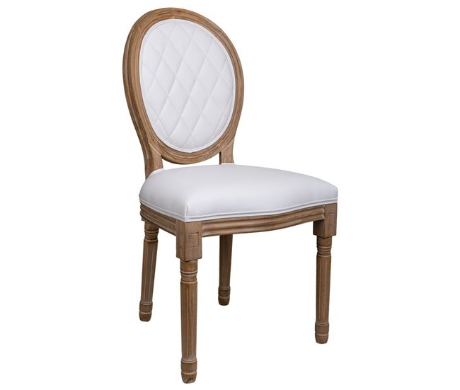 Conforama Silla de madera tapizada