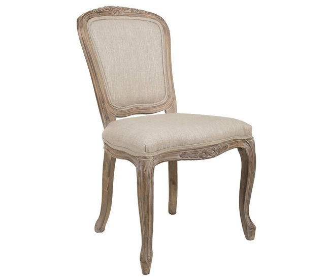 Conforama Silla de madera tapizada