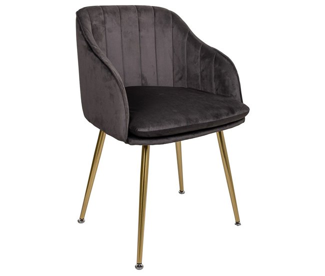Conforama Silla de madera tapizada