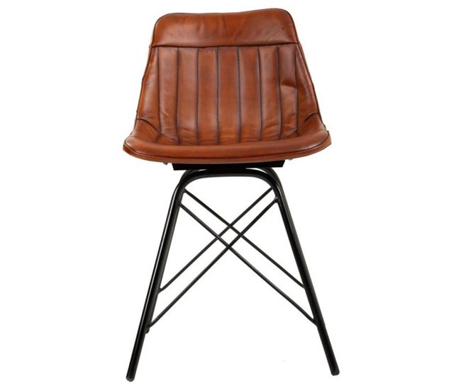 Conforama Silla De Metal Y Piel