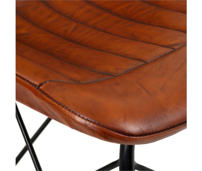Conforama Silla De Metal Y Piel