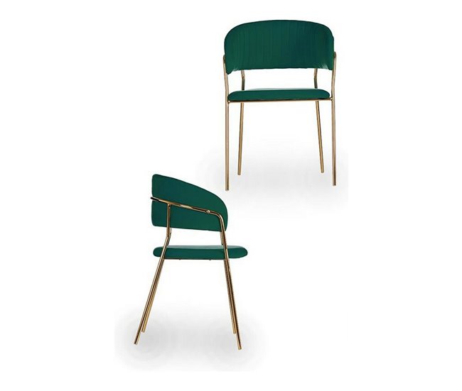 Conforama Silla Dorado Verde 49 X 80 5 X 53 Cm