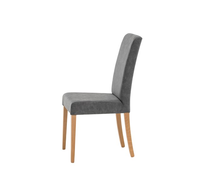 Conforama Silla GANT Tapizada En Pu Gris