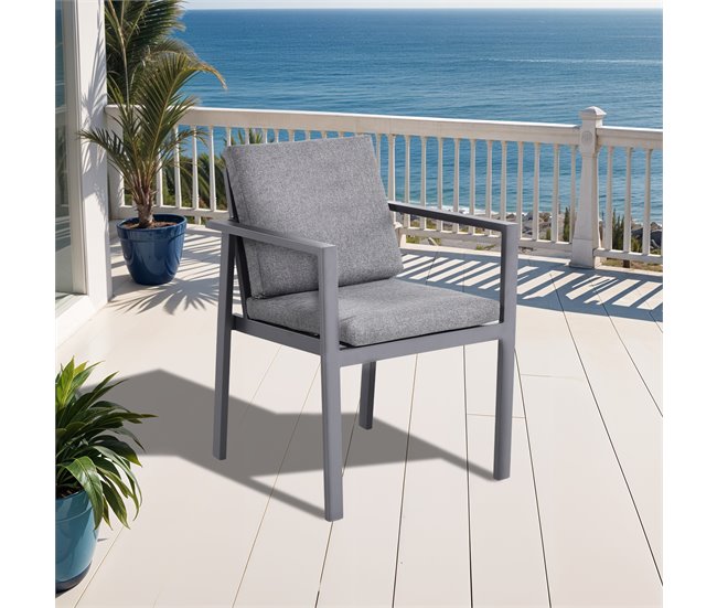 Conforama Silla Jardín ABBEY Color Gris Oscuro