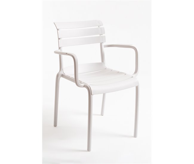 Conforama Silla Lamix con Brazos - Blanco
