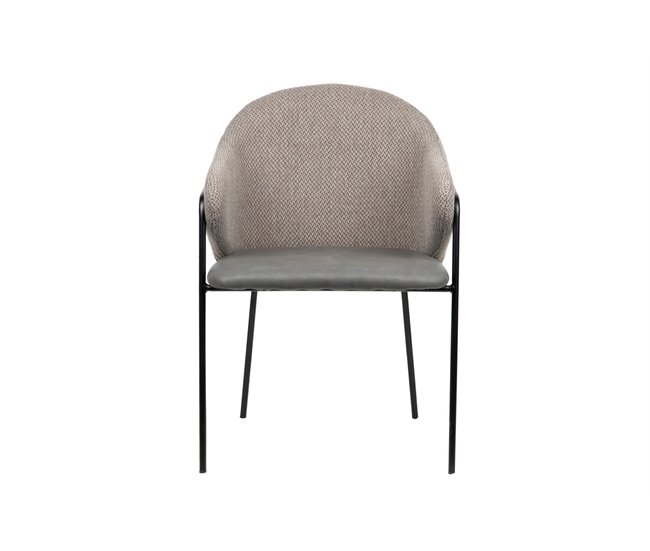 Conforama Silla Pu Poliester Gris 57x59x82 Cm