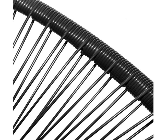 Conforama Silla Redonda Ratán Sintético Negro