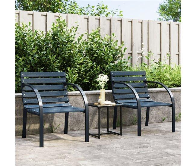 Conforama Sillas De Jardin 2 Unidades Madera Gris