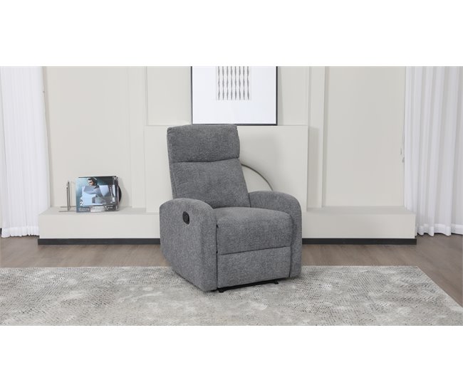 Conforama Sillón ARES Relax Manual Gris Claro