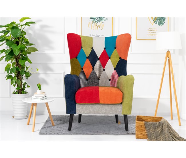 Conforama Sillón CIRCO Estampado Patchwork