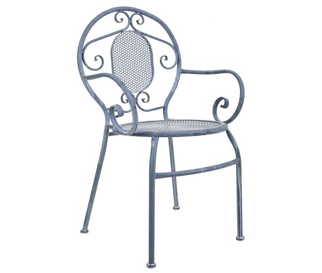 Conforama Sillón De Forja Gris 58x54x88l Cm