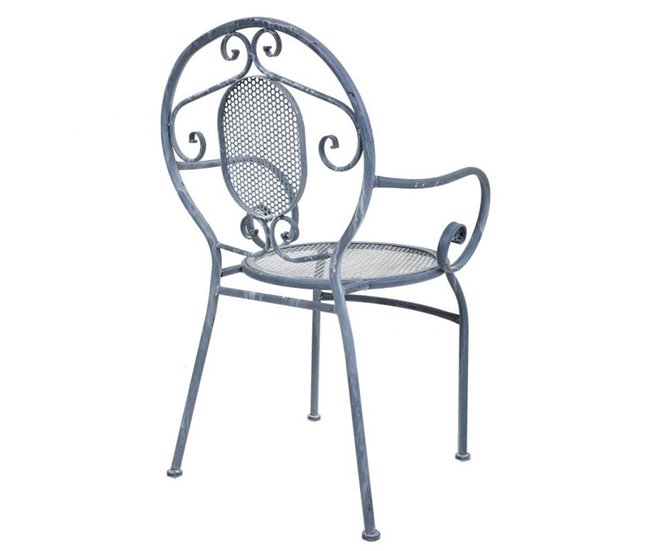 Conforama Sillón De Forja Gris 58x54x88l Cm