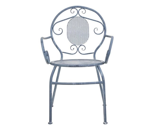Conforama Sillón de forja gris 58x54x88l cm