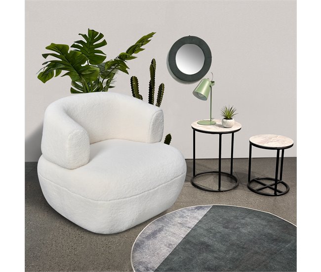 Conforama Sillon Decorativo Color Blanco IVORY