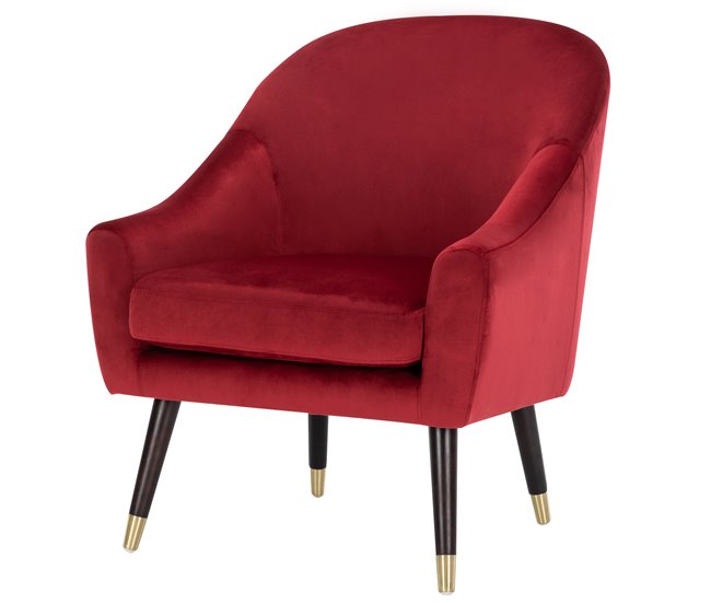 Conforama Sillón Decorativo RETRO Color Rojo