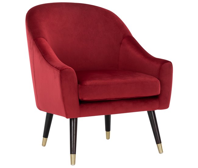 Conforama Sillón Decorativo RETRO Color Rojo