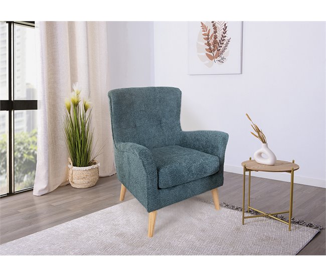 Conforama Sillón FLORENCIA Decorativo Color Azul