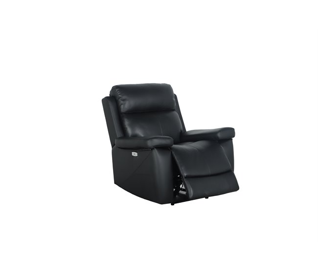 Conforama Sillón Relax Eléctrico THEA Piel Negro