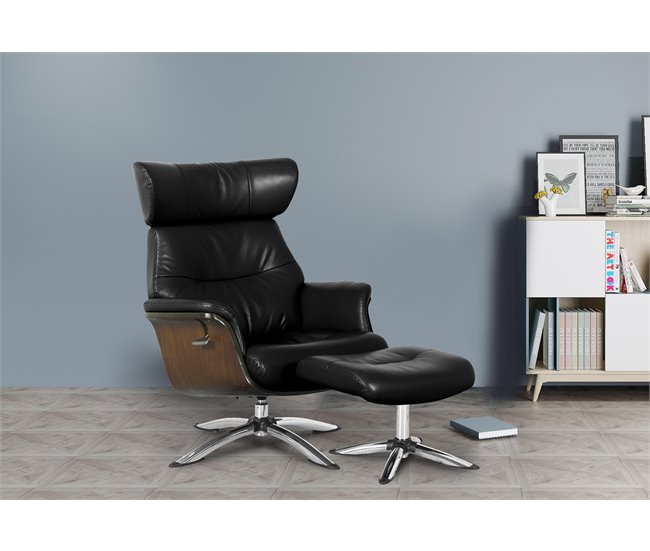 Conforama Sillón Relax Manual DELTA Color Negro