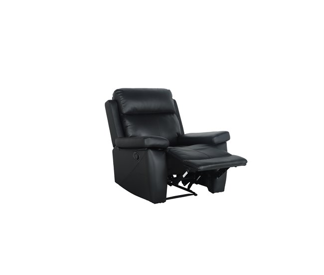 Conforama Sillón Relax Manual THEA Piel Negro