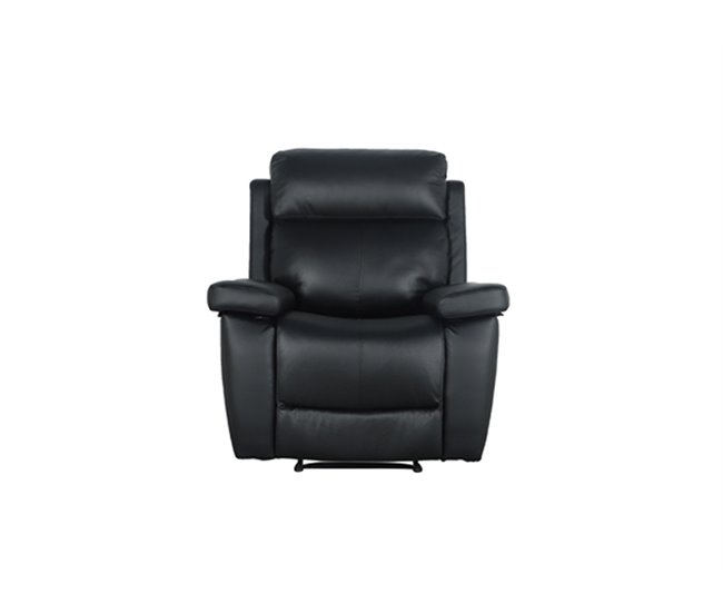 Conforama Sillón relax manual THEA piel negro