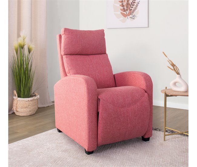 Conforama Sillón Relax MILU Manual Color Rosa