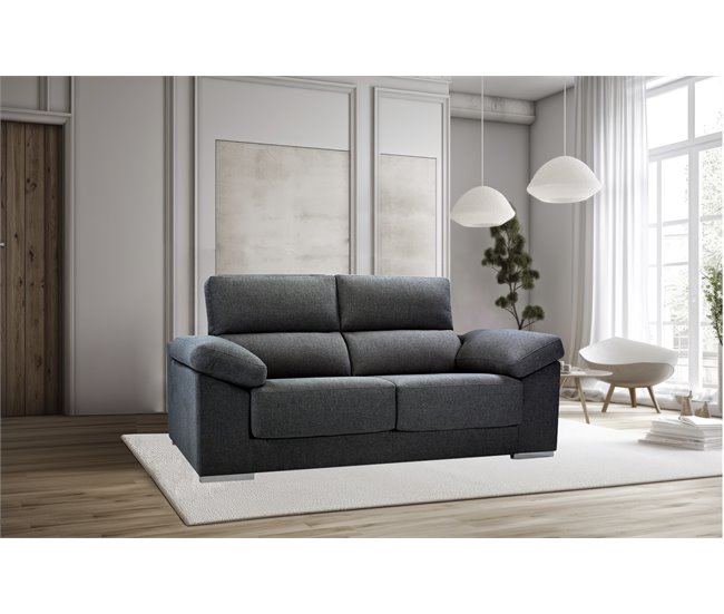 Conforama Sofa 3 Plazas NOEMI Color Antracita