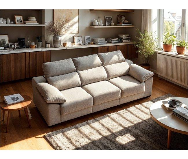 Conforama Sofá 3 Plazas XL KLEE Color Beige