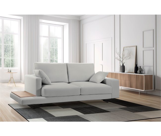 Conforama Sofá 3 Plazas XXL Gris Claro LINE