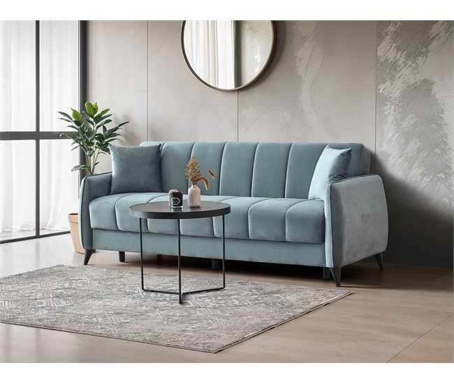 Conforama Sofá Cama 3 Plazas DIDO Color Azul