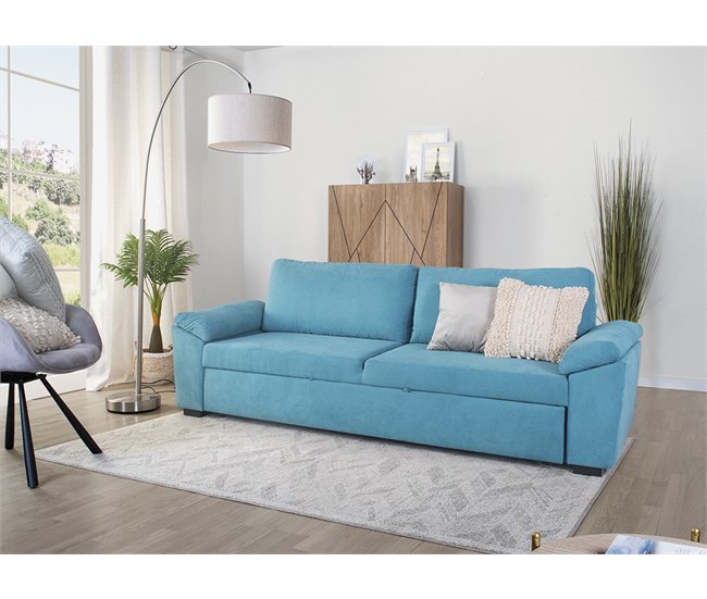 Conforama Sofá Cama 3 Plazas HANSAN Color Azul