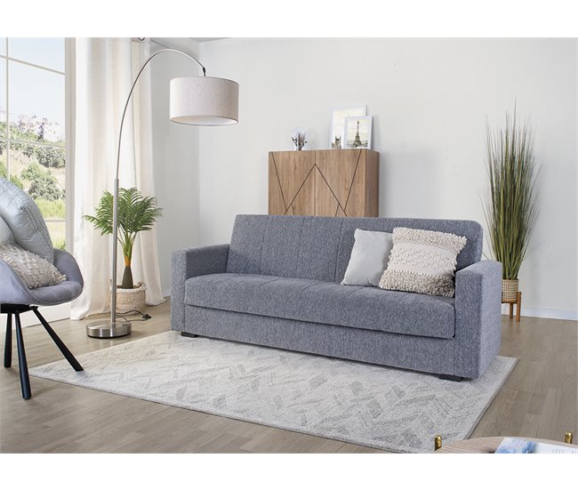 Conforama Sofá Cama De Tela NORA Color Gris
