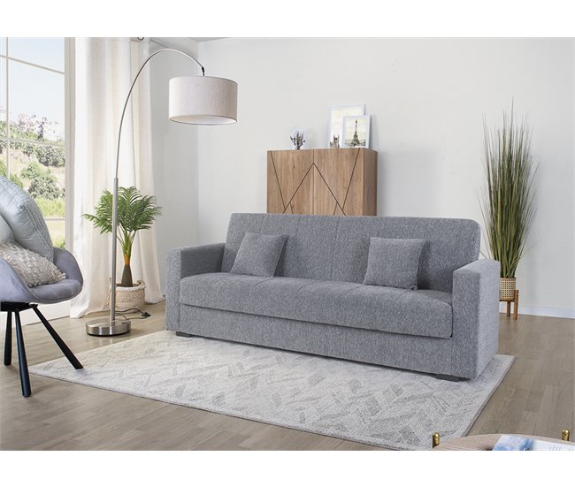 Conforama Sofá Cama De Tela NORA Color Gris