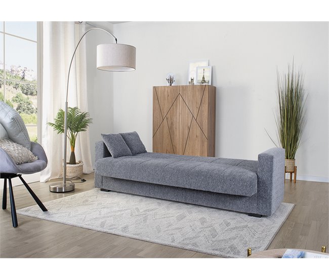 Conforama Sofá Cama De Tela NORA Color Gris