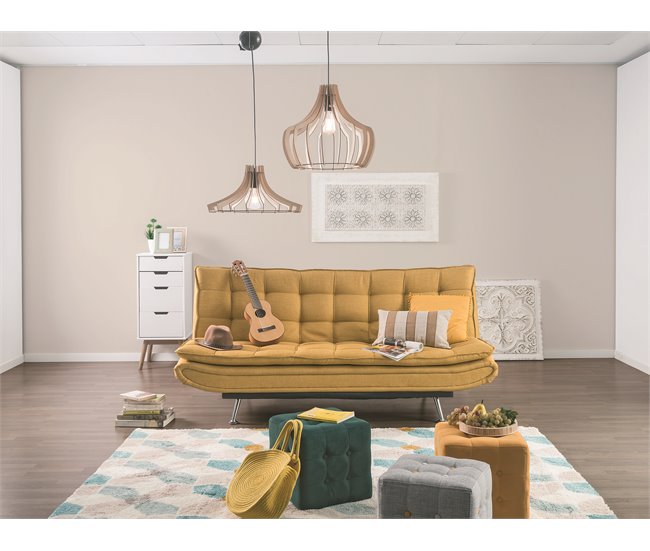 Conforama Sofá Cama De Tela WILLEM Amarillo