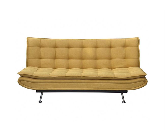 Conforama Sofá cama de tela WILLEM amarillo