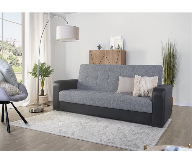 Conforama Sofá Cama PRIMA Color Grisy Negro