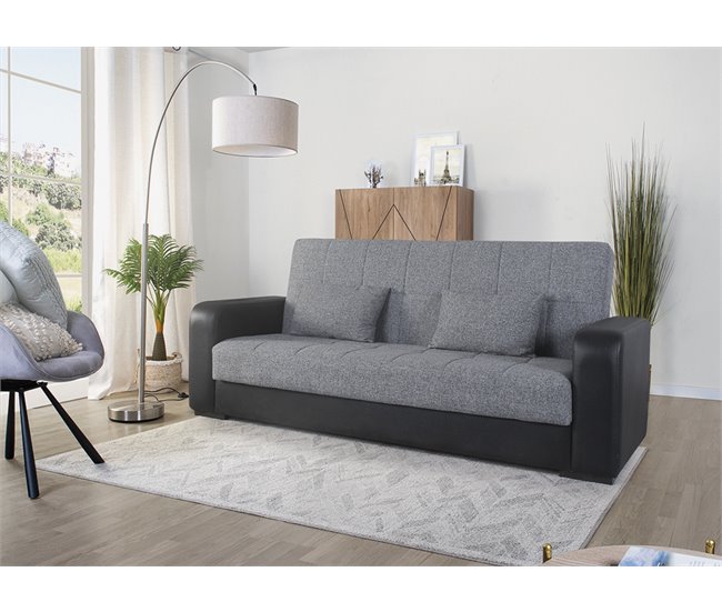 Conforama Sofá Cama PRIMA Color Grisy Negro