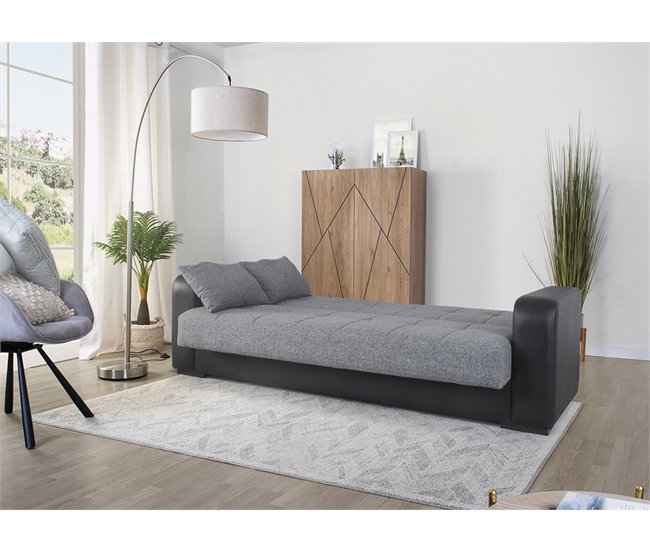 Conforama Sofá Cama PRIMA Color Grisy Negro