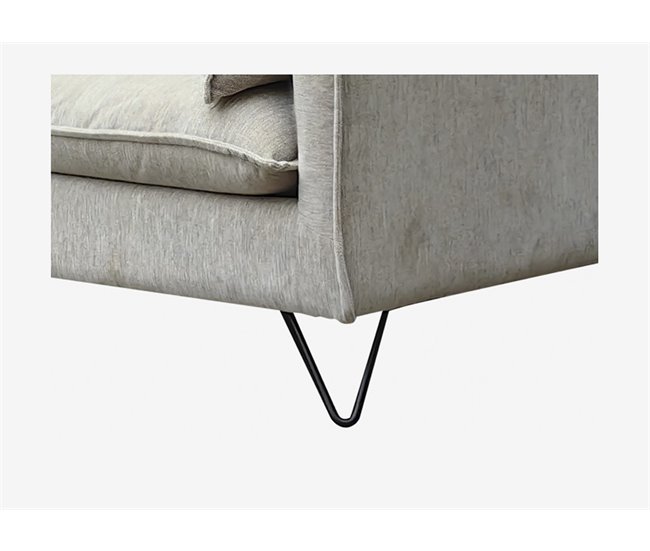 Conforama Sofá CHRONOS 3 Plazas Fijo Gris Claro