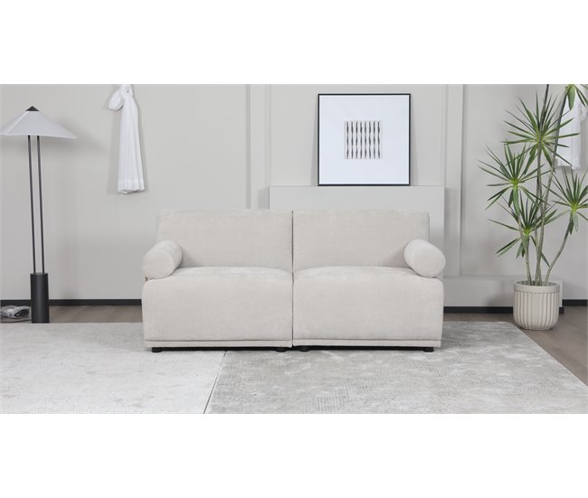 Conforama Sofá CISNE 3 Plazas Fijo Beige 